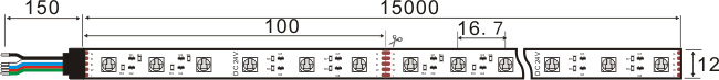 15m rgb cc strip